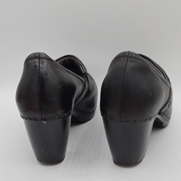 Dansko Riki black leather 2.5" clog loafers size 38 US size 7.5 / 8 - Picture 4 of 16